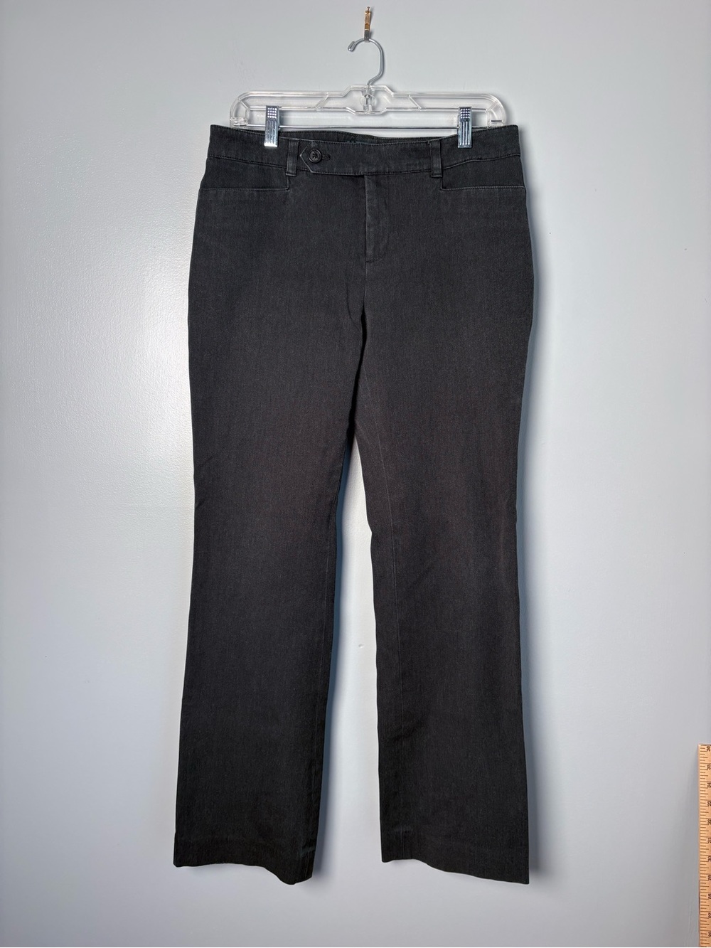 Lauren Ralph Lauren Adelle Straight Leg Dress Pants Charcoal Gray Trousers